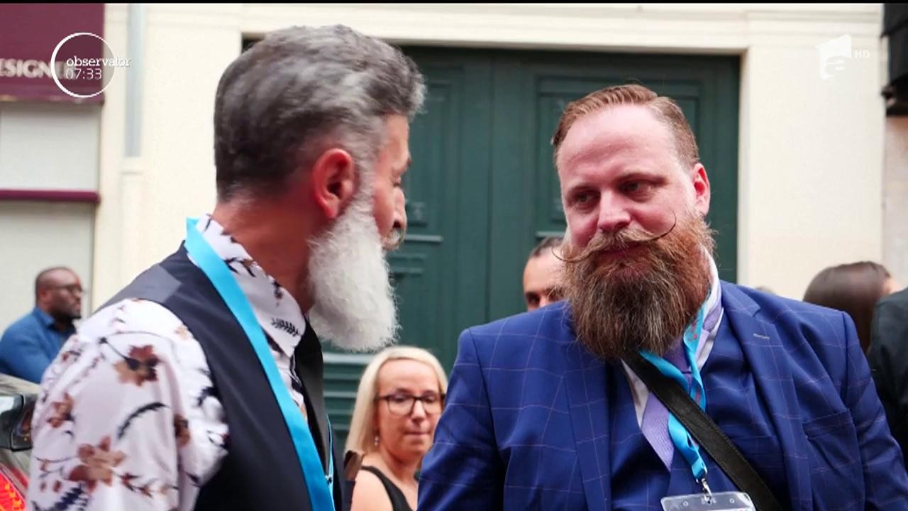 Cele mai spectaculoase bărbi şi mustăţi din Franţa au fost prezentate &icirc;ntr-un local din Paris