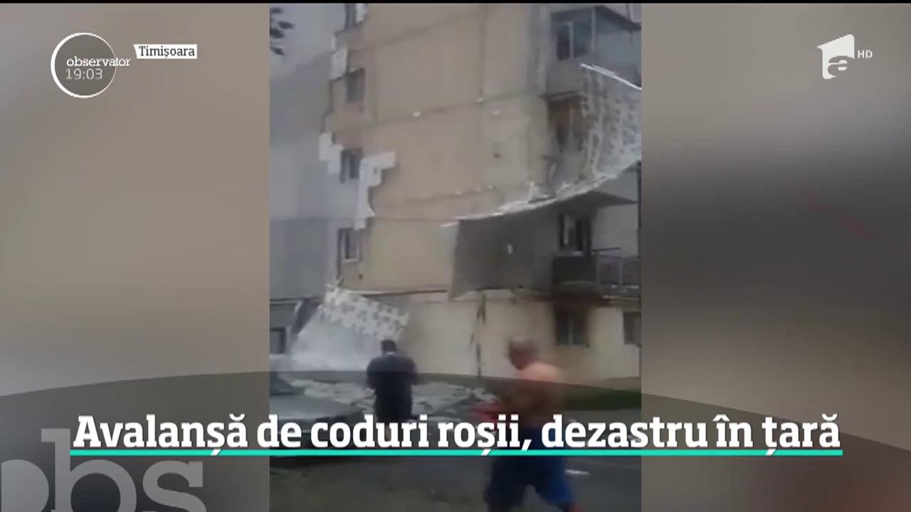 Avalanșă de coduri roșii &icirc;n Rom&acirc;nia. Vijeliile puternice au luat totul pe sus, iar oamenii au fost avertizaţi să caute adăpost