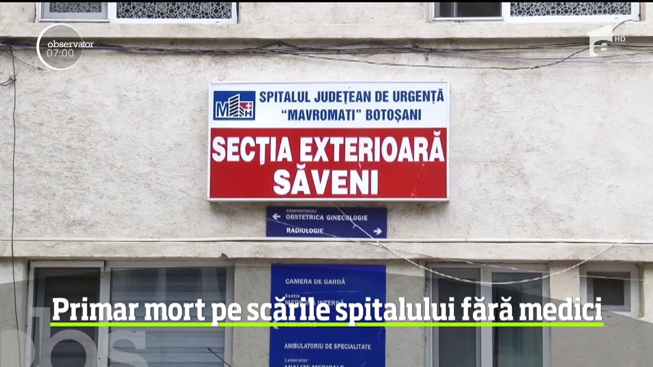 Un primar botoşănean a murit pe scările unităţii medicale din Săveni &icirc;n care nu se afla niciun medic