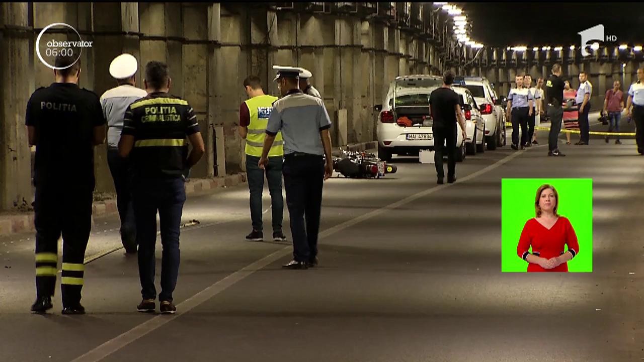 Accident mortal &icirc;n pasajul Unirii, din capitală. Un motociclist şi-a găsit sf&acirc;rşitul după ce a pierdut controlul bolidului şi s-a izbit de st&acirc;lpii de susţinere