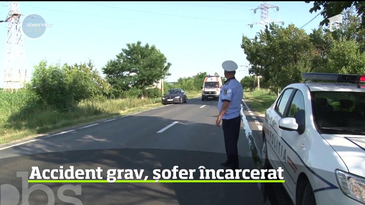 Un şofer de 55 de ani, rănit grav după ce a intrat cu maşina &icirc;ntr-un cap de pod