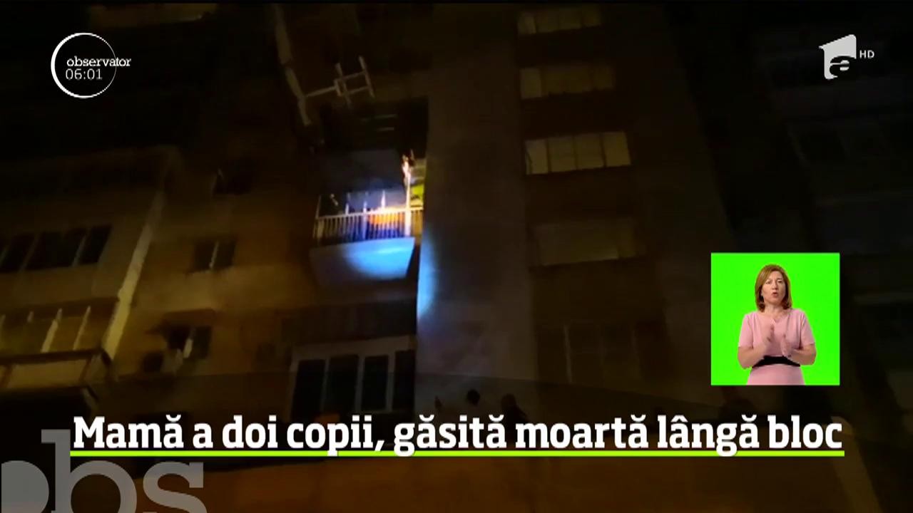 O t&acirc;nără de 19 ani, mamă a doi copii, a murit după ce s-ar fi prăbuşit de la etajul cinci al blocului &icirc;n care locuia