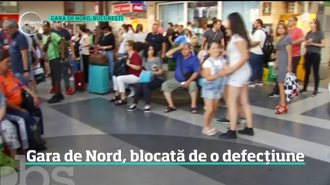 Gara de Nord, blocată de o defecțiune. 1.500 de oameni au aşteptat aproape trei ore &icirc;n vagoane