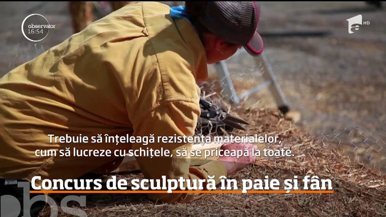 Concurs de sculptură &icirc;n paie și f&acirc;n, &icirc;n Alpii Francezi