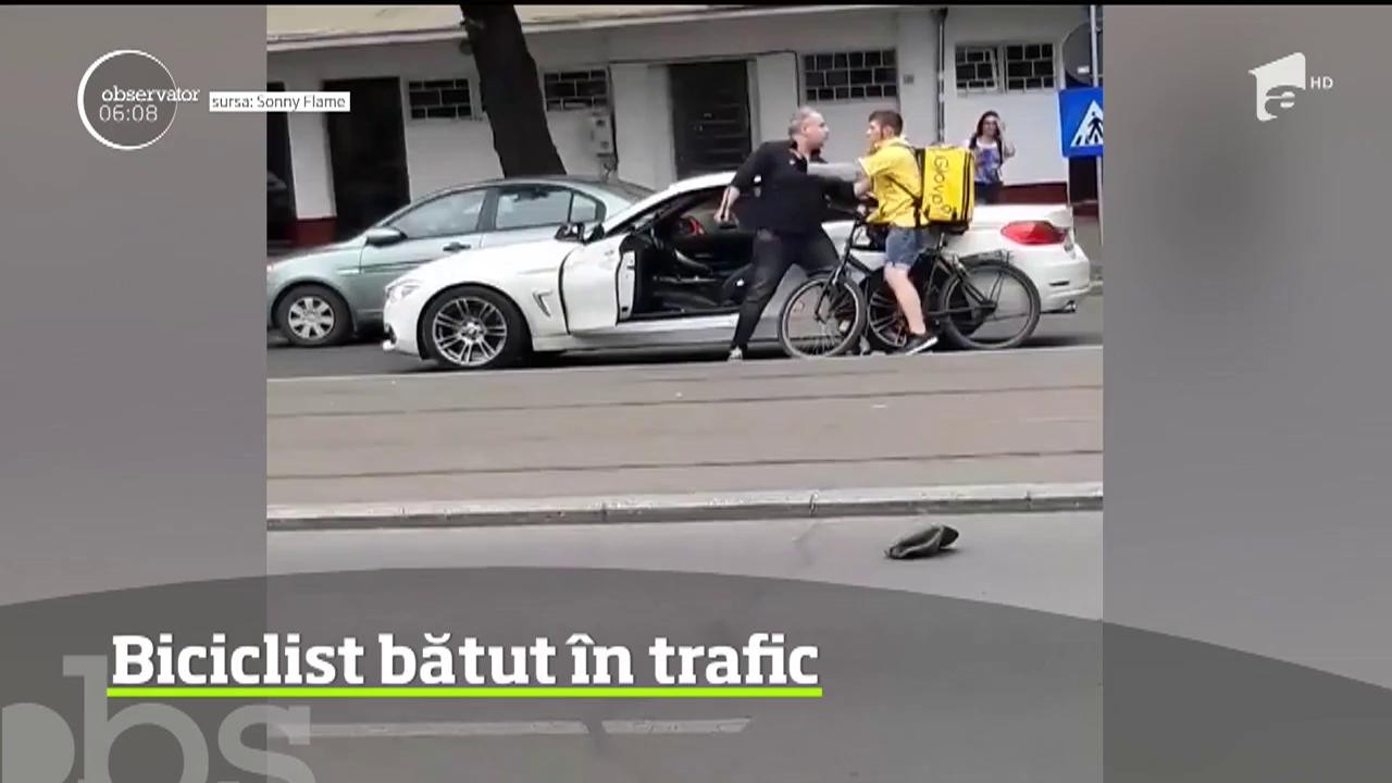 Un biciclist a fost bătut de şoferul unei maşini de lux, pentru că a refuzat să &icirc;i asculte indicaţiile