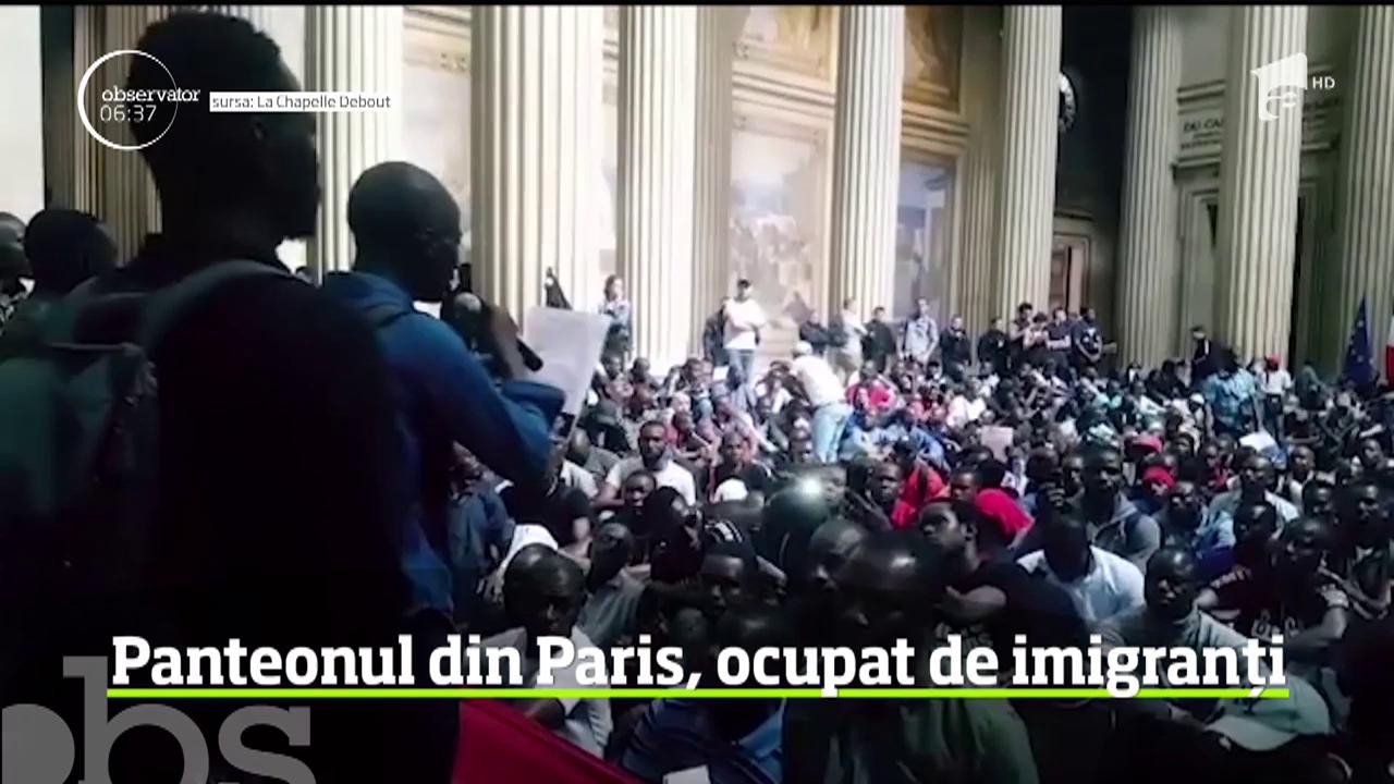 Celebrul Panteon din Paris, ocupat de c&acirc;teva sute de imigranţi