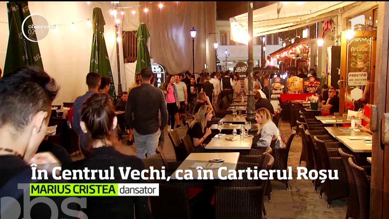 Moda dansatoarelor &icirc;n vitrină s-a mutat din Amsterdam la Bucureşti. Ce se &icirc;nt&acirc;mplă după miezul nopţii &icirc;n Centrul Vechi