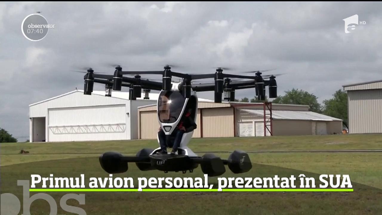 Primul avion personal, prezentat &icirc;n SUA. Aparatul nu seamănă cu un avion, ci cu o dronă