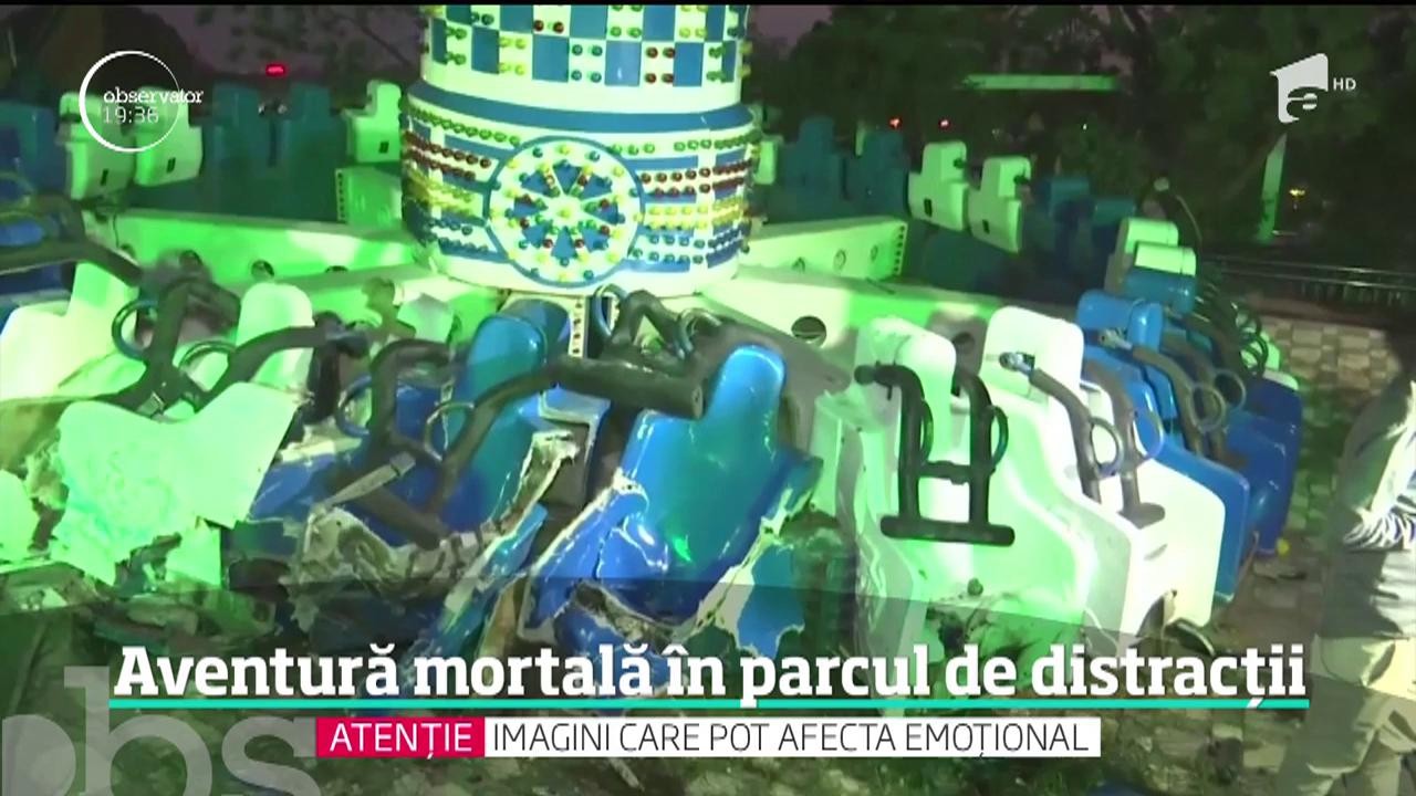 Imagini terifiante &icirc;ntr-un parc de distracţii din India. Braţul unui maş&icirc;nării s-a rupt cu 31 de oameni &icirc;n ea