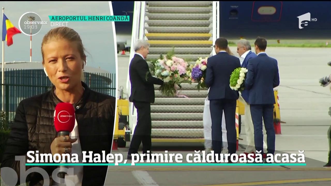 Simona Halep, primire călduroasă acasă