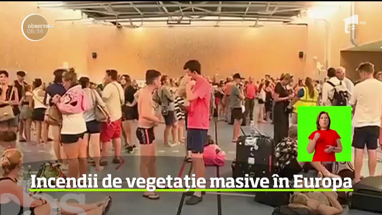 După vijelii, vremea caniculară face ravagii &icirc;n Europa. Mai multe incendii de vegetatie au stricat planurile de vacanta pentru mii de turişti