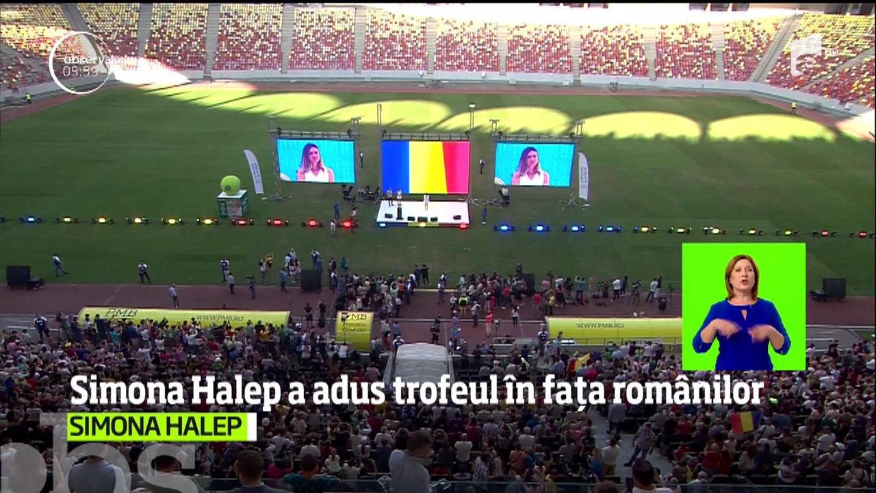 Momente emoţionante &icirc;n Bucureşti, unde eroina noastră de la Wimbledon, Simona Halep, şi-a &icirc;nt&acirc;lnit fanii