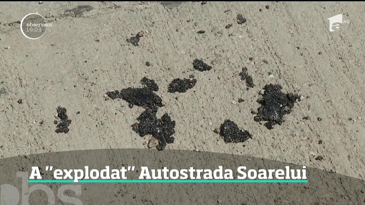 &Icirc;n v&acirc;rf de sezon, sunt din nou cozi uriaşe pe Autostrada Soarelui, iar asfaltul a "explodat" din cauza căldurii