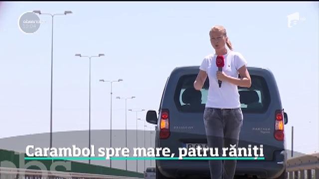 Autostrada Soarelui, drum al pericolelor. Patru oameni au ajuns la spital &icirc;n urma unui carambol &icirc;n care au fost implicate cinci maşini