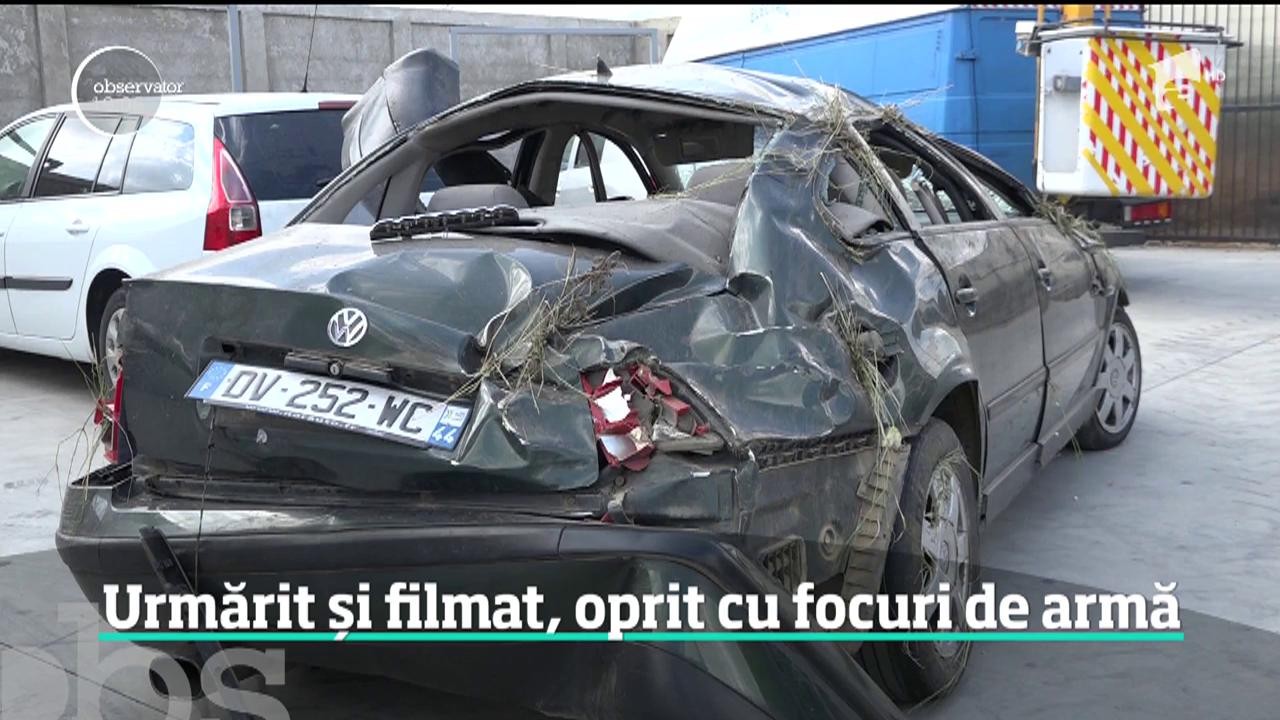 Polițiștii din Mehedinți au oprit o mașină care circula cu 140 de kilometri pe oră cu ajutorul focurilor de armă