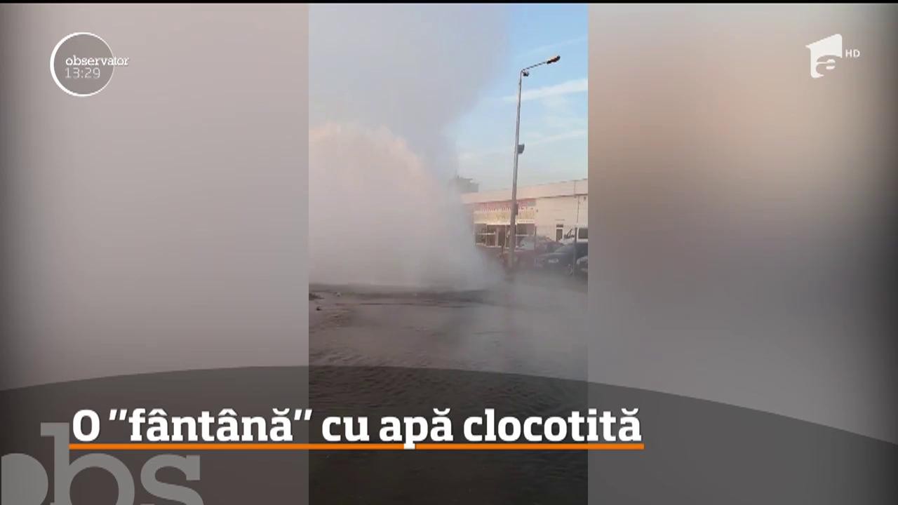 O conductă care aduce agentul termic de la Termocentrala Mintia, &icirc;n oraş a cedat