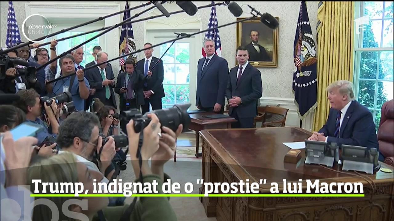 Preşedintele Donald Trump, atac dur la adresa lui Emmanuel Macron