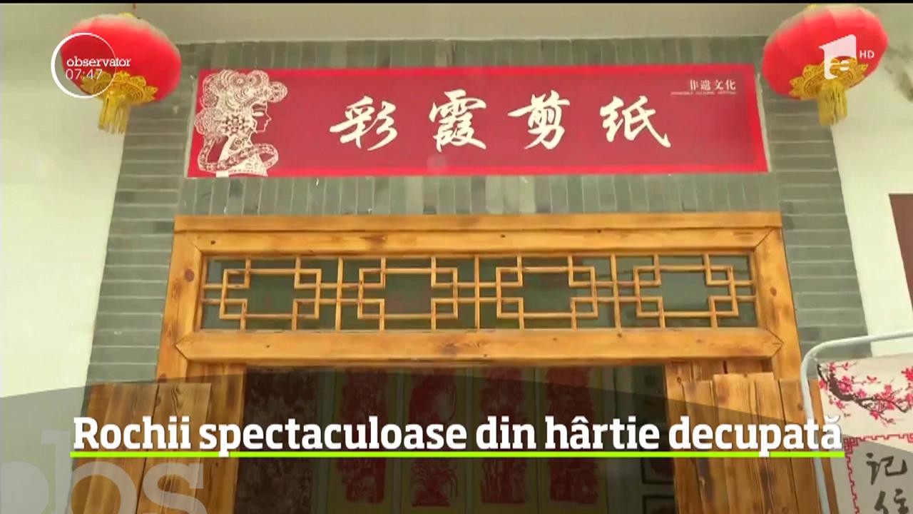 Rochii spectaculoase din hărtie decupată, &icirc;n China