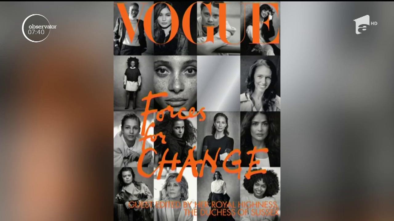 Meghan Markle, ducesa de Sussex, a fost invitată să editeze viitorul număr al revistei British Vogue