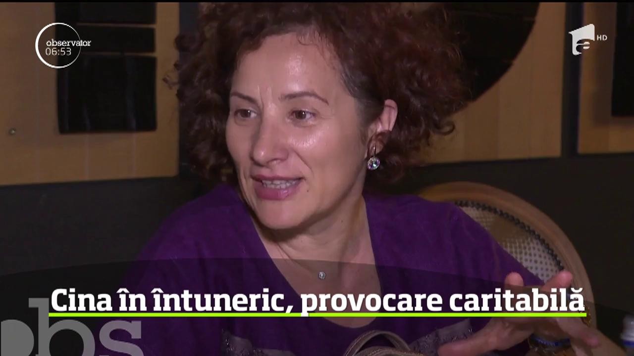 Cina &icirc;n intuneric, provocare caritabilă