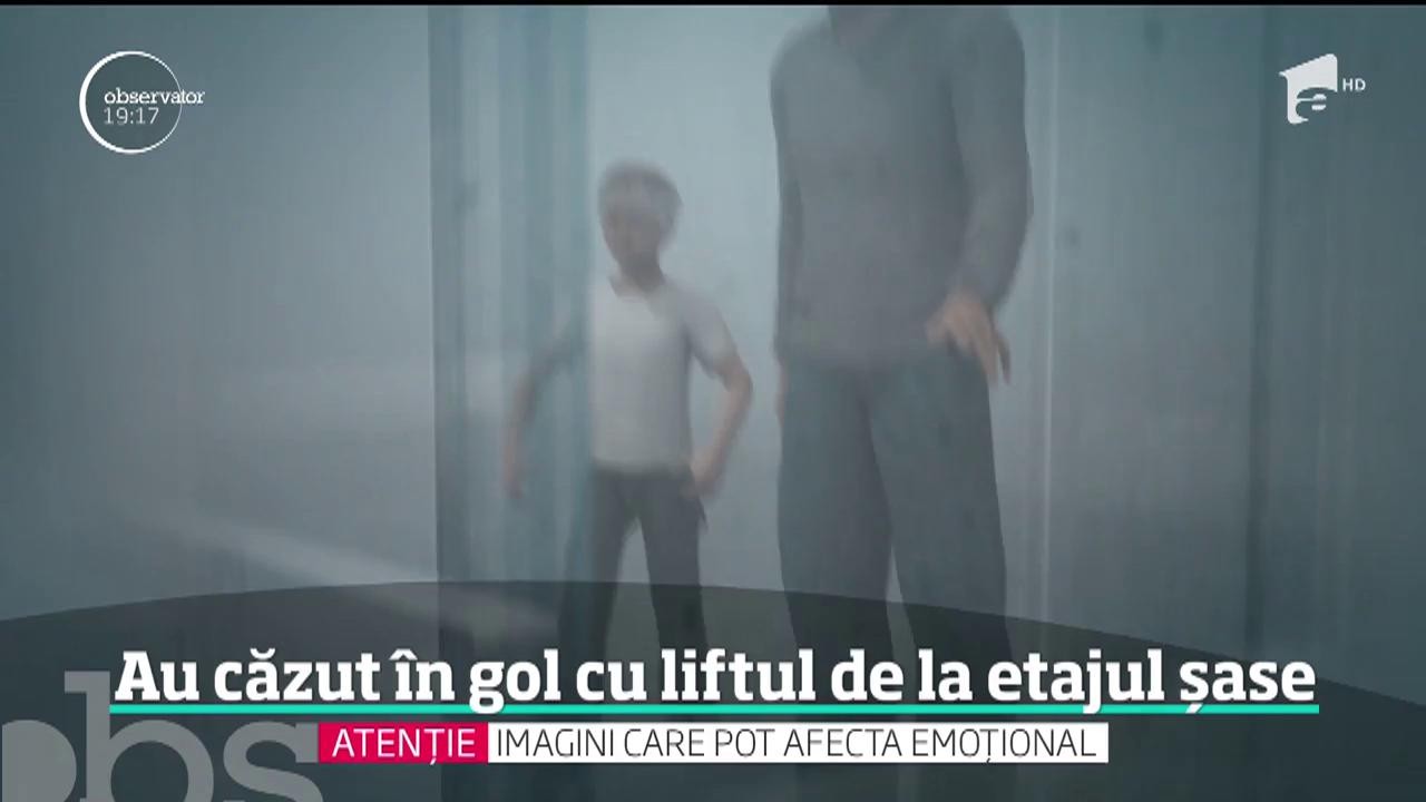 Au trăit spaima vieţii lor. Un t&acirc;năr şi un băiat de nouă ani au căzut cu liftul &icirc;n gol cinci etaje, &icirc;n Neamț!