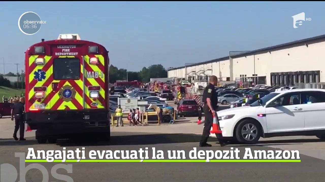 Clipe de panică la un depozit al companiei Amazon: 500 de angajaţi au fost evacuaţi