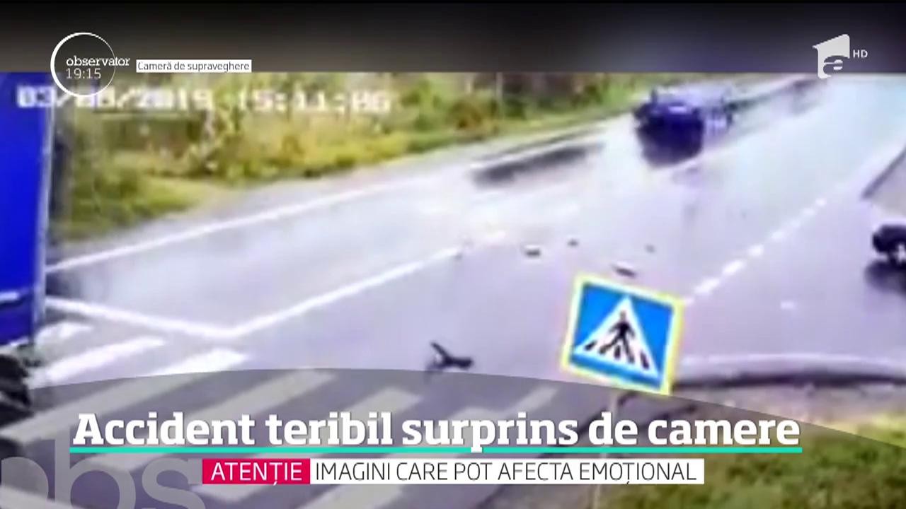 Accident teribil suprins de camere de supraveghere &icirc;n judeţul Mureş