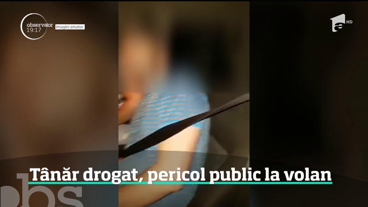 Imagini incredibile surprinse &icirc;n trafic &icirc;n Mamaia! Un şofer s-a urcat drogat la volan şi a intrat &icirc;ntr-un grad