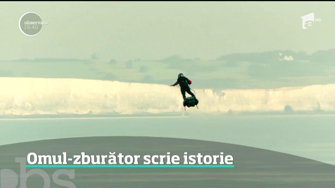 Un francez a traversat &icirc;n zbor Canalul M&acirc;necii, propulsat de un flyboard