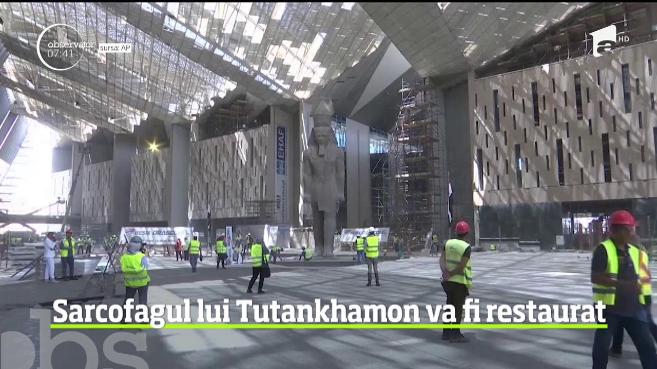 Sarcofagul placat cu aur al Faraonului Tutankhamon va fi restaurat