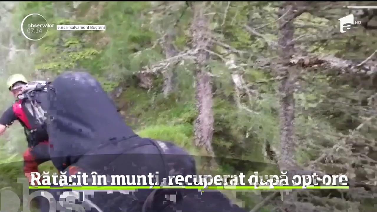 Momente cumplite pentru un turist din Sibiu. A rămas blocat la peste 1.300 de metri altitudine &icirc;n drum spre Crucea Caraiman