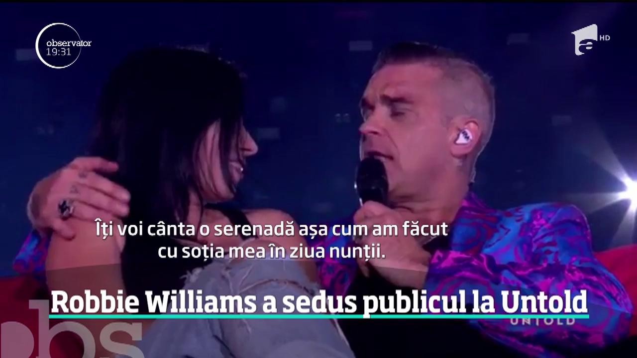 Robbie Williams a sedus publicul la Untold. Peste 100 de mii de spectatori au dansat şi au c&acirc;ntat alături de superstarul britanic