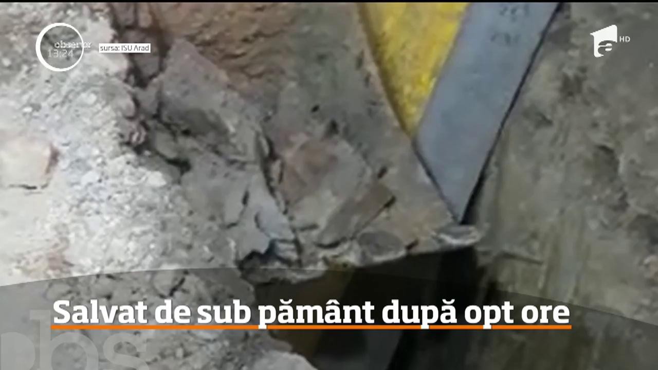Salvare spectaculoasă, &icirc;n judeţul Arad! Un pompier de la ISU și-a salvat tatăl de sub un mal de păm&acirc;nt