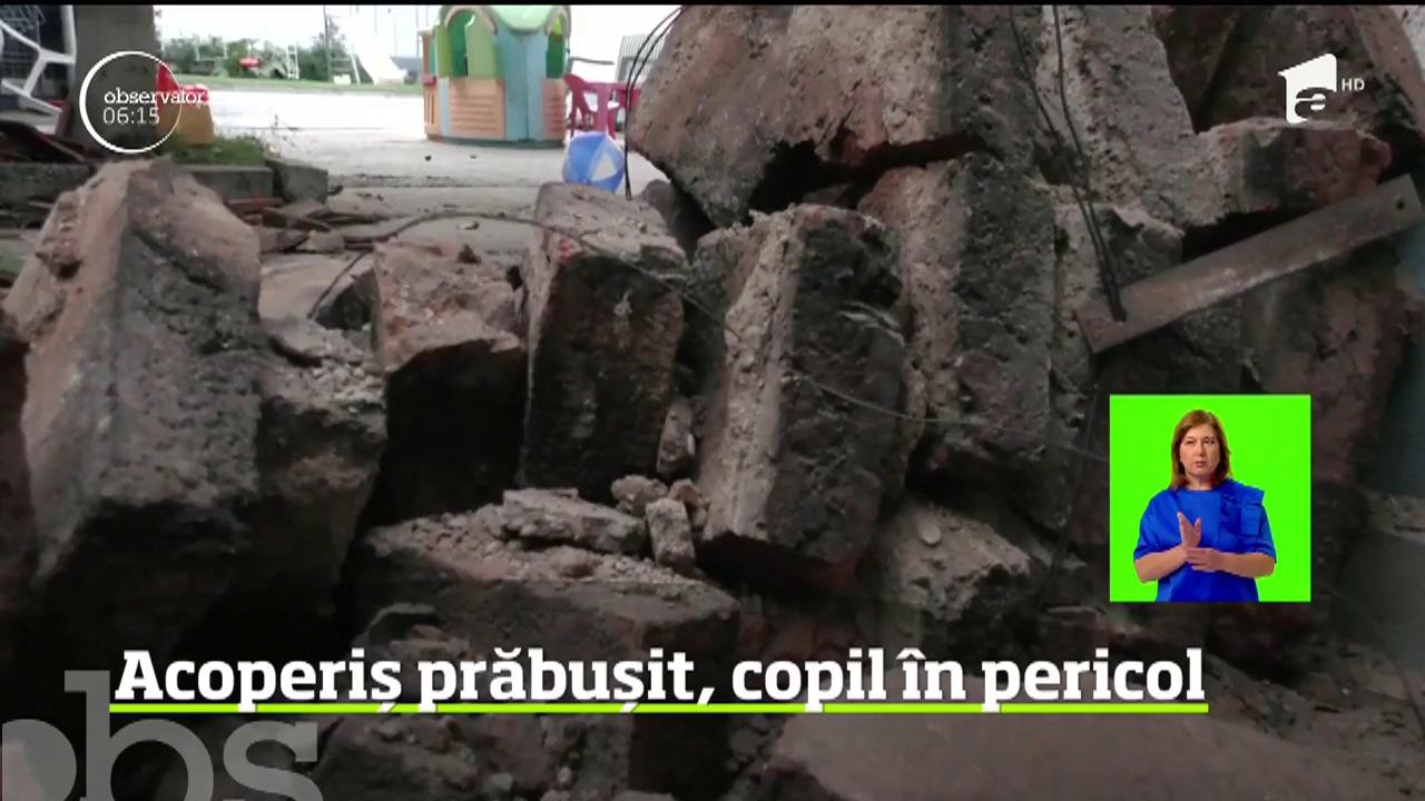 Un copil de 6 ani a fost la un pas să fie strivit de acoperişul unei locuinţe vecine,  &icirc;n Codlea
