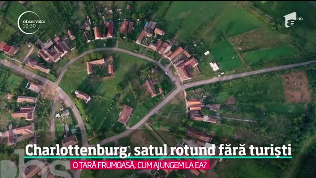 Charlottenburg, judeţul Timiş, satul rotund fără turiști. Casele sunt aşezate &icirc;ntr-un cerc, ca &icirc;ntr-un tablou