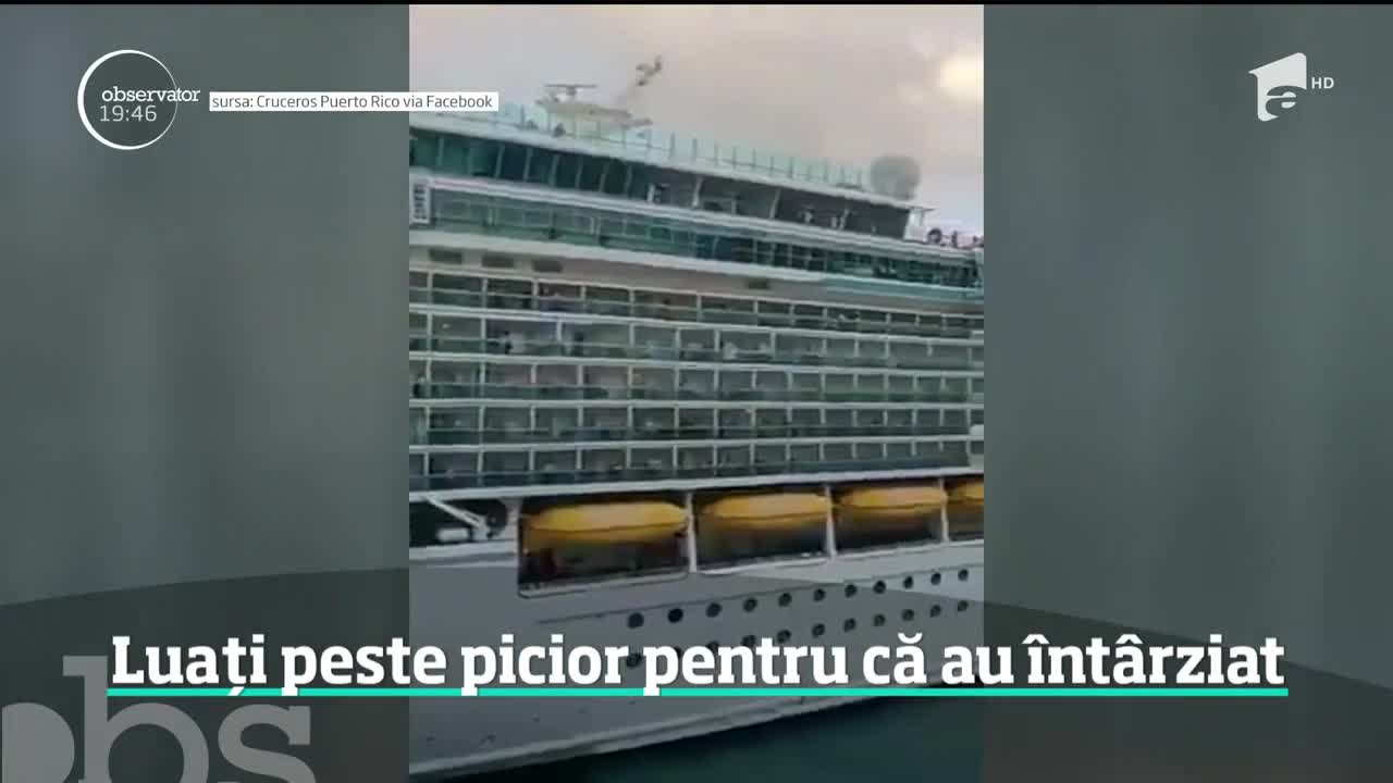 Turiști luați peste picior pentru că au &icirc;nt&acirc;rziat la &icirc;mbarcare. Gestul care ar putea costa mult compania ce deţine nava