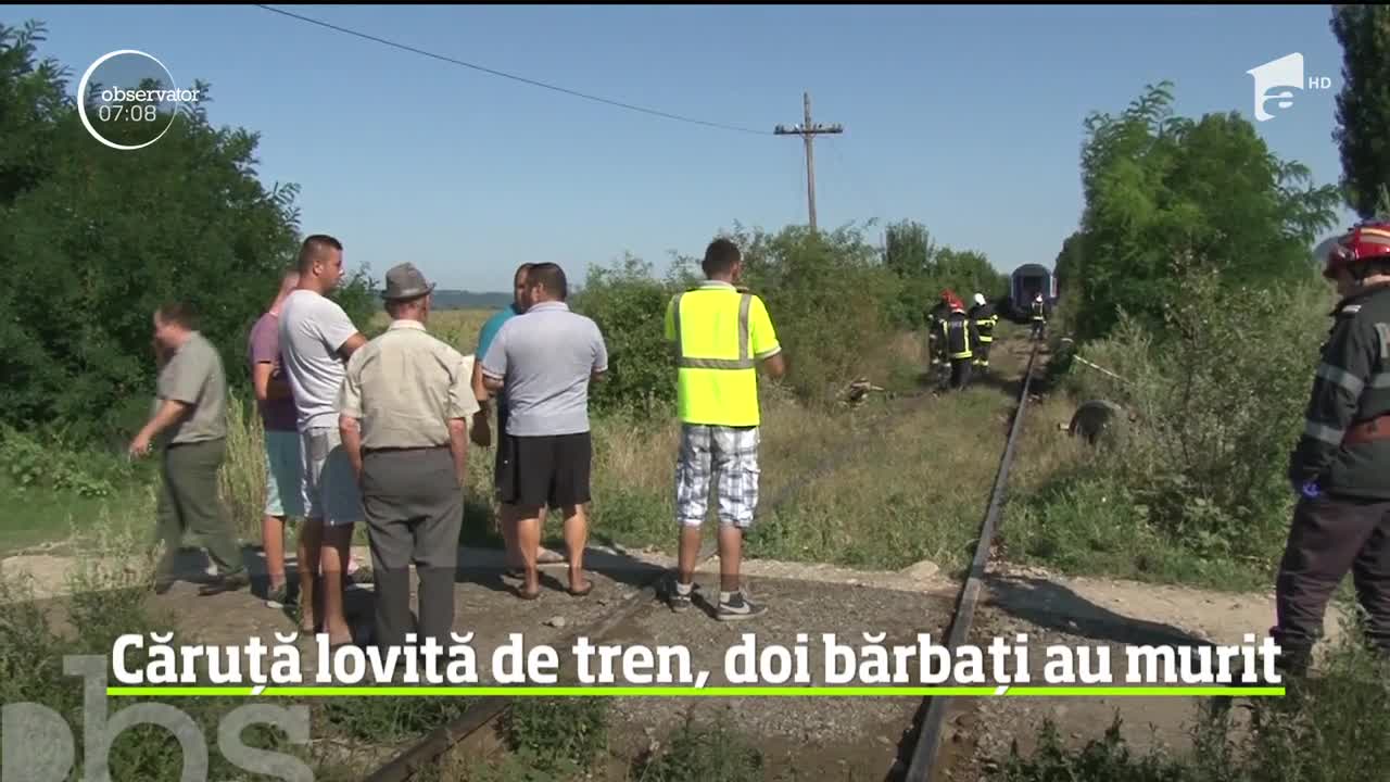 Tragedie &icirc;n Bacău. Doi oameni au murit, după ce au traversat neregulamentar, cu căruța, calea ferată