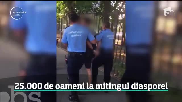 25 de mii de oameni &icirc;n Piaţa Victoriei, la mitingul diasporei. N-au lipsit momentele tensionate