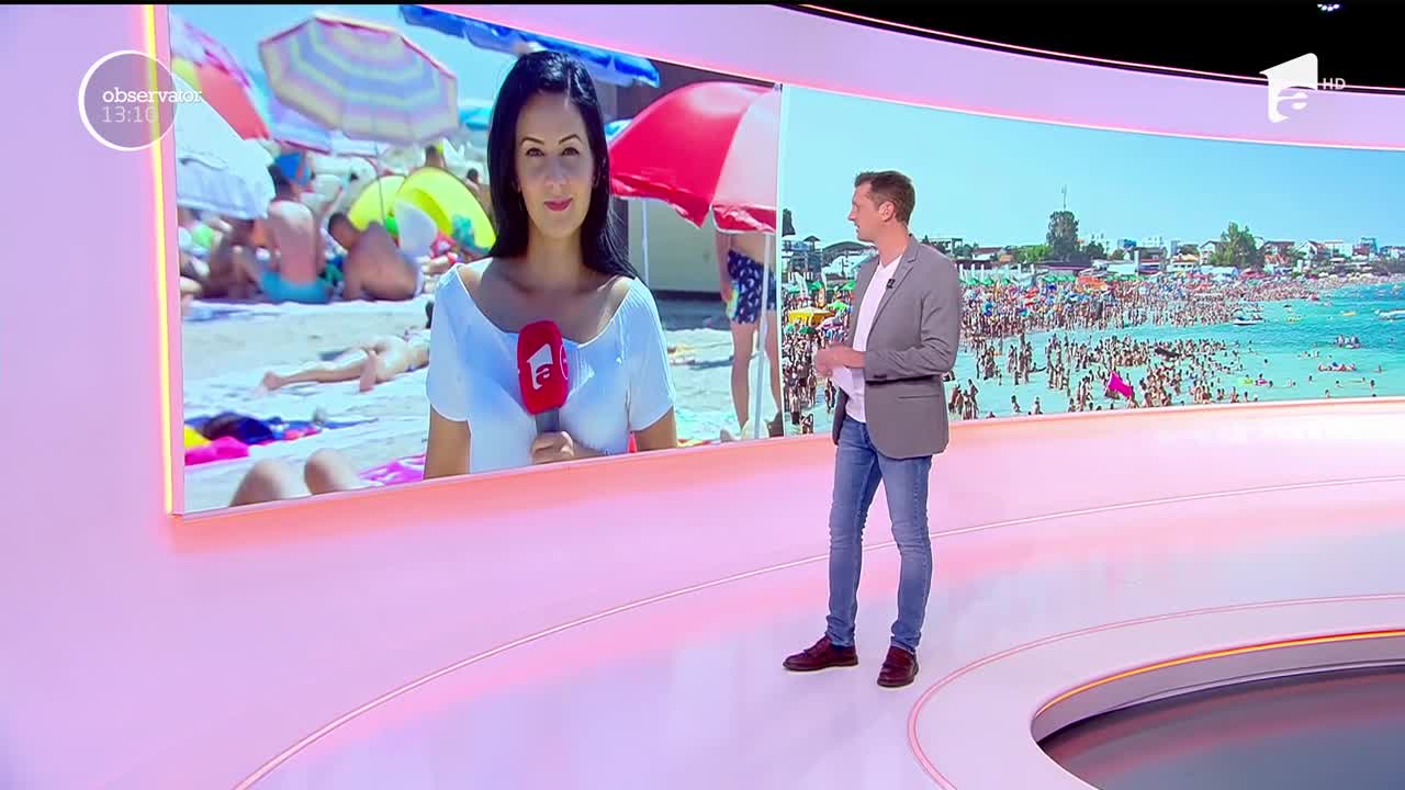 Alomeraţie mare pe litoral. Termometrele arată 30 de grade Celsius pe plajă