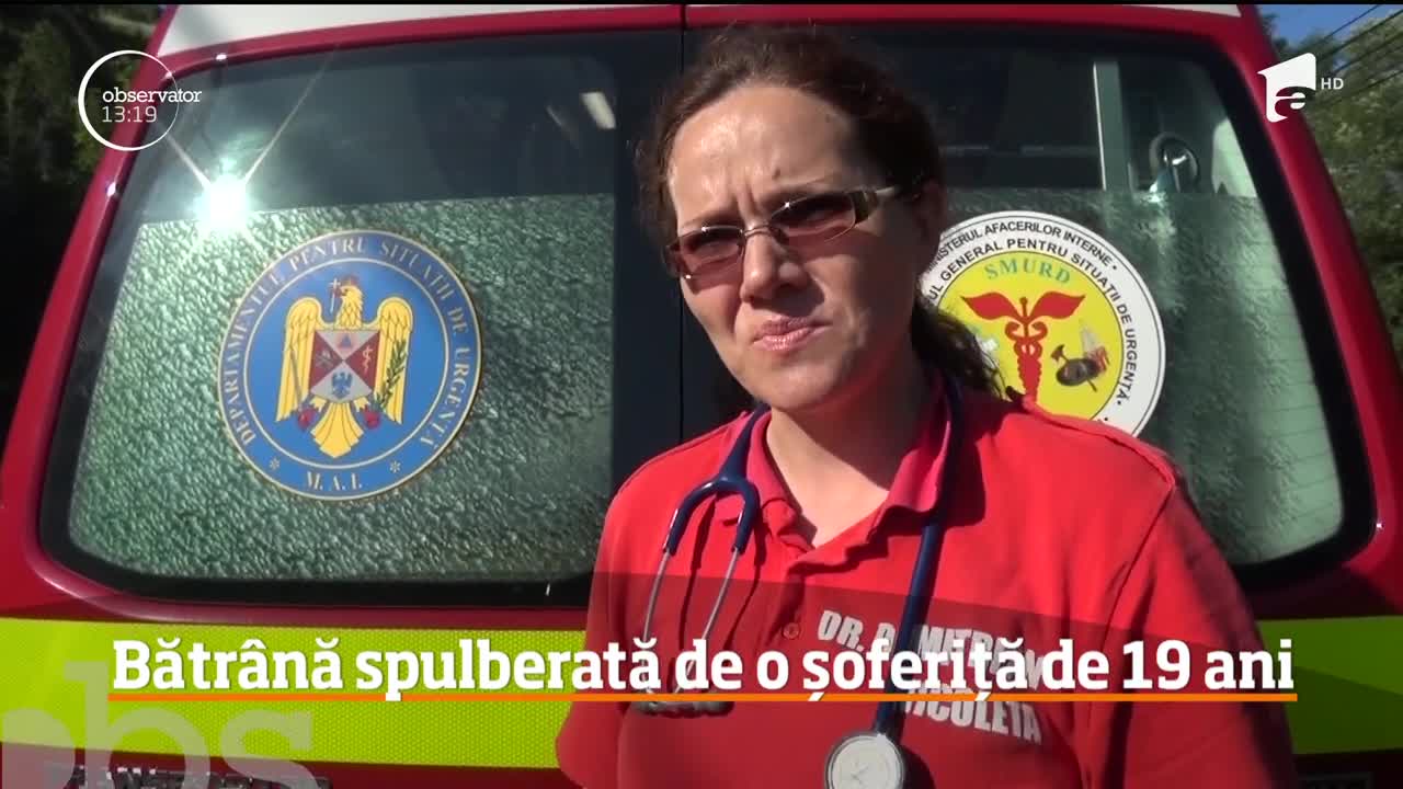 Bătr&acirc;nă spulberată de o șoferiță de 19 ani