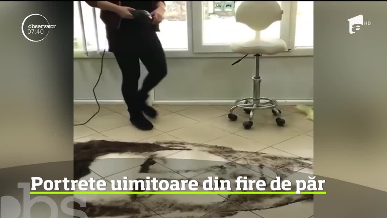 O stilistă din Macedonia de Nord face din părul rămas de la clienţi portrete uimitoare cu chipul vedetelor de la Hollywood