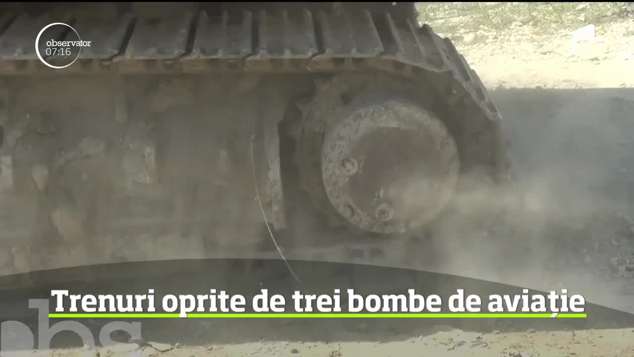 Traficul feroviar a fost blocat pe un tronson din Bistriţa-Năsăud după o descoperire alarmantă. Trei bombe de aviație au fost descoperite