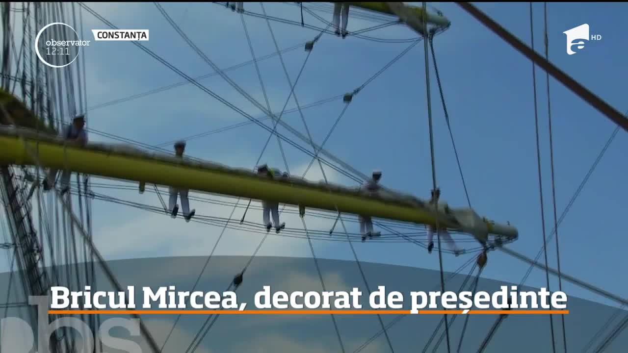 Bricul Mircea, decorat de preşedintele Klaus Iohannis. Nava-şcoală &icirc;mplinește 80 de ani de activitate