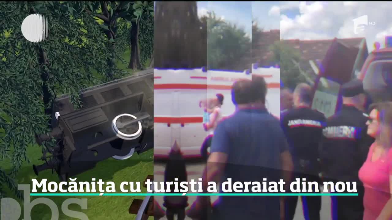 Mocăniţa din Maramureş a deraiat din nou! A treia oară &icirc;n doar c&acirc;teva zile!