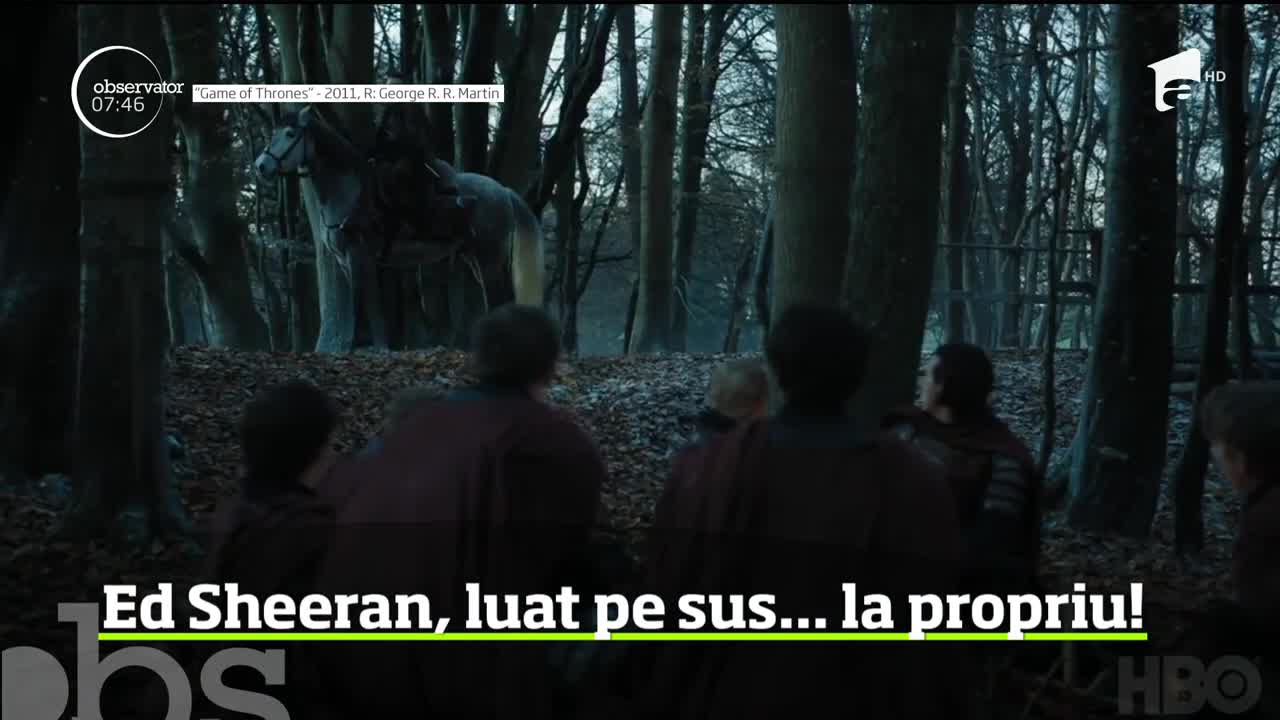 Ed Sheeran, luat pe sus de Julius Bjornsson, actorul ce a intrat &icirc;n pielea temutului Gregor Clegane din serialul Game of Thrones