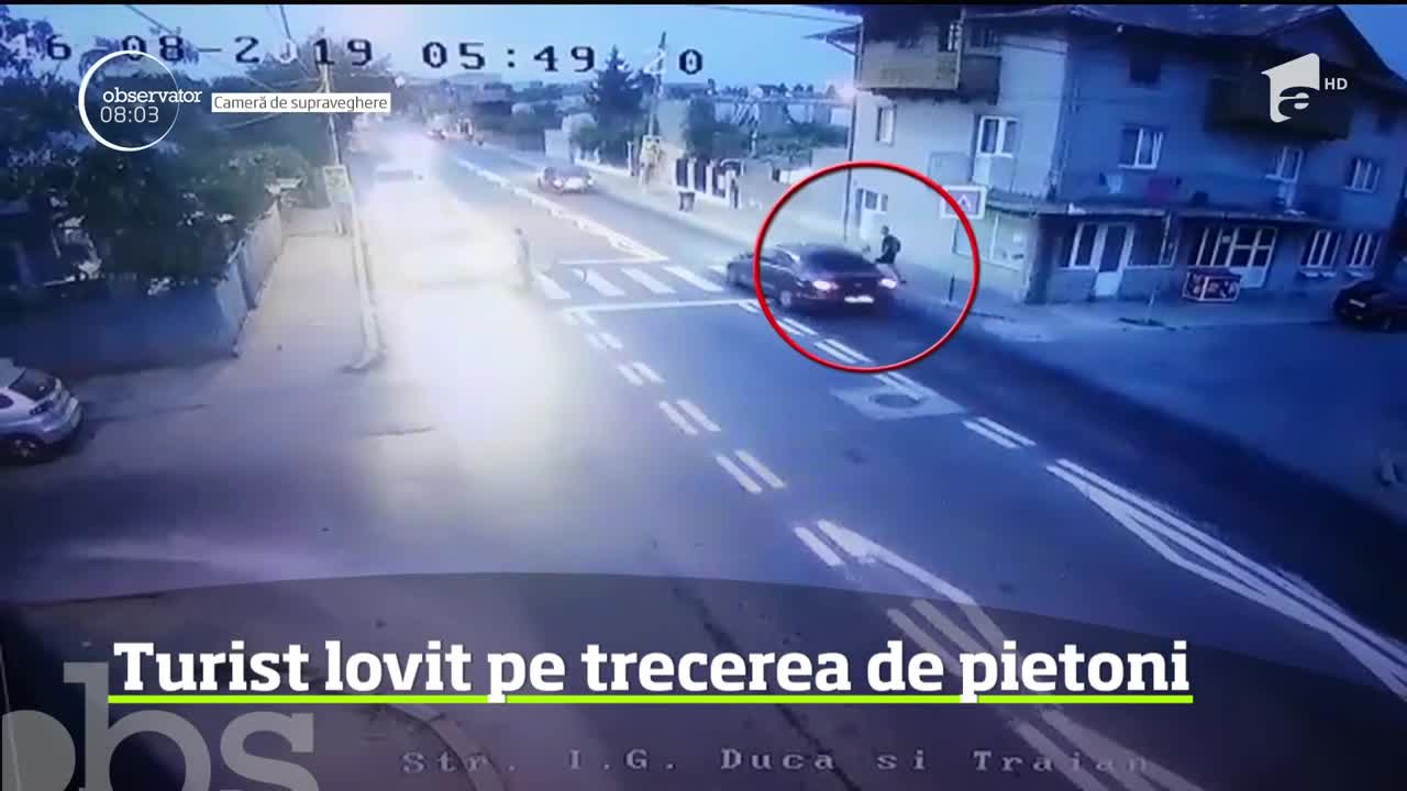 Un t&acirc;năr din Republica Moldova, lovit pe o trecere de pietoni de pe litoral