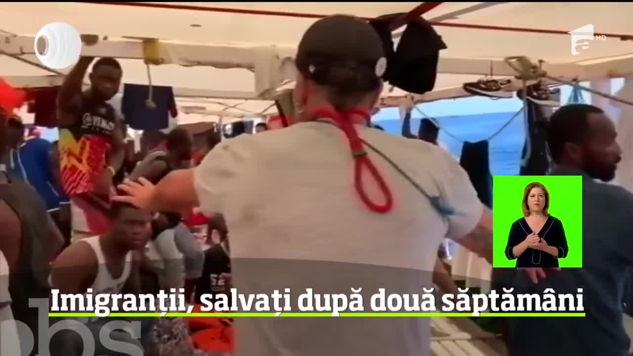 Imigranţii de pe nava Open Arms, salvați după două săptăm&acirc;ni