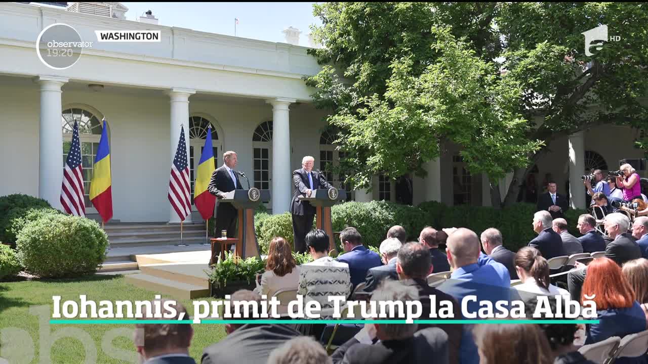 Klaus Iohannis, primit de Donald Trump la Casa Albă
