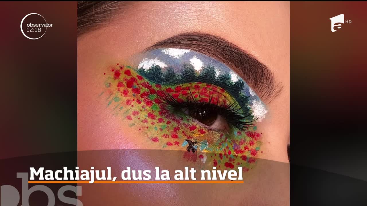 Ilinca Munteanu, make-up artist, pictează tablouri pe pleoape. A adus machiajul la un alt nivel