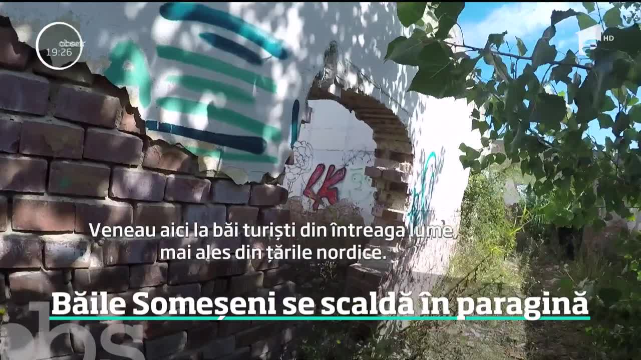 Băile Someşeni, de la Cluj-Napoca, au ajuns o ruină